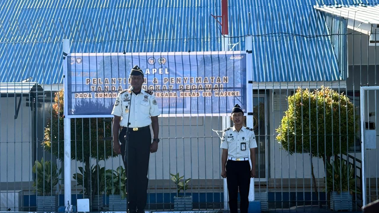 Apel Kenaikan Pangkat Pegawai, Rutan Majene Dorong Profesionalisme dan Kinerja