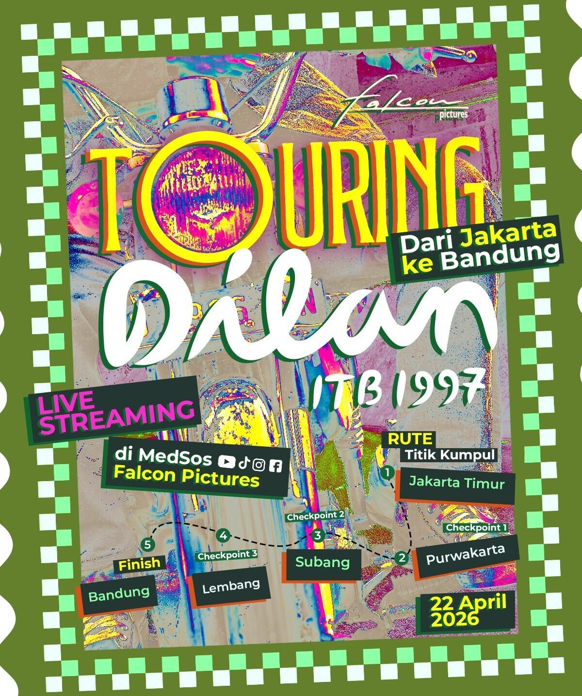 Falcon Pictures Gelar Touring Motor Sambut Dilan ITB 1997