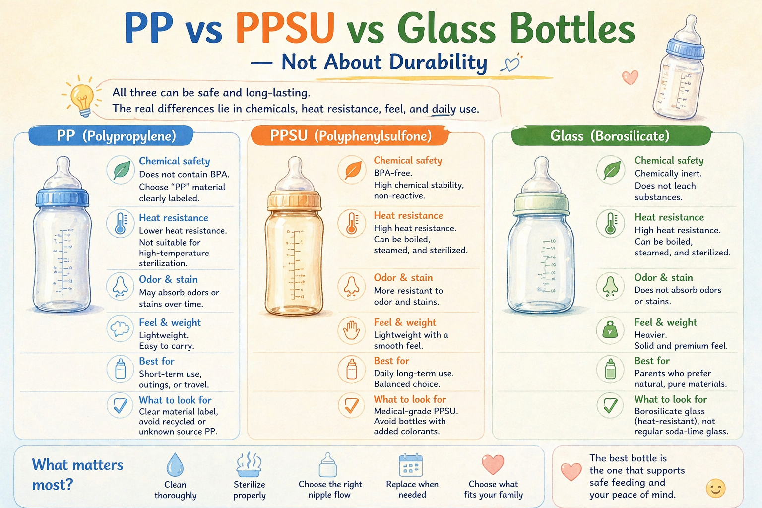 PP vs PPSU vs Glass Bottle &mdash; Bukan Soal Mana Paling Kuat, Tapi Cara Pakainya