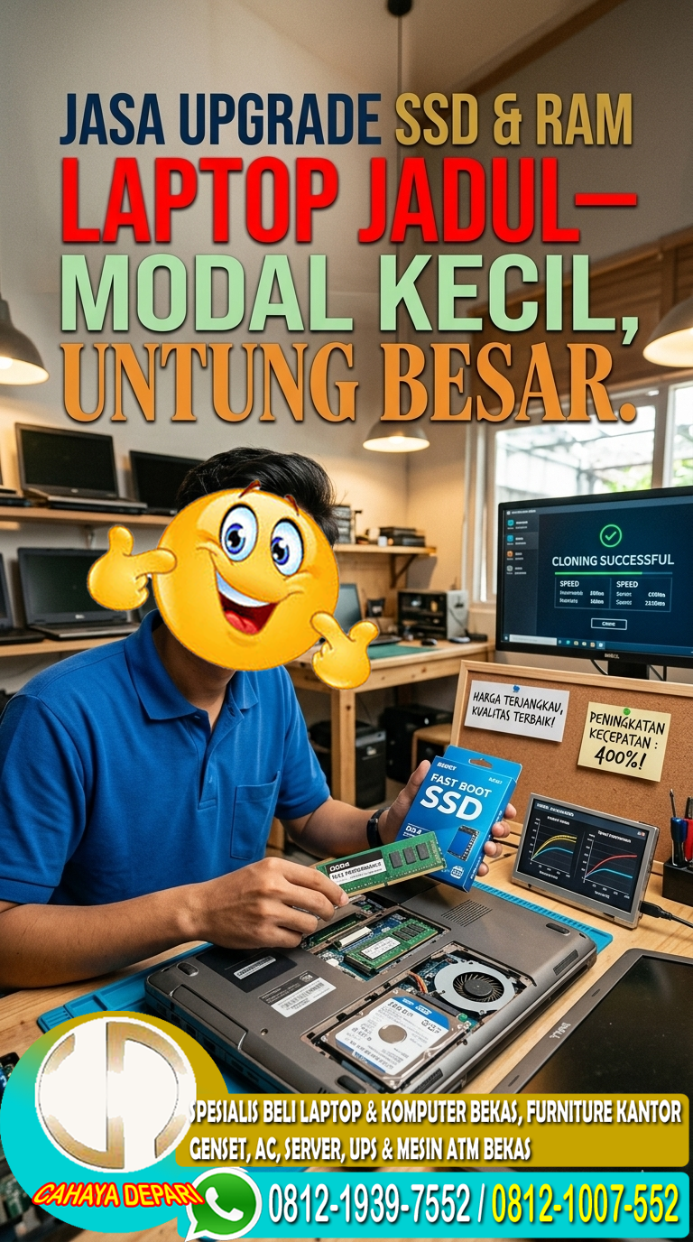 "IDE USAHA/BISNIS DAHSYAT TERBARU 2026" - Jasa Upgrade SSD dan RAM