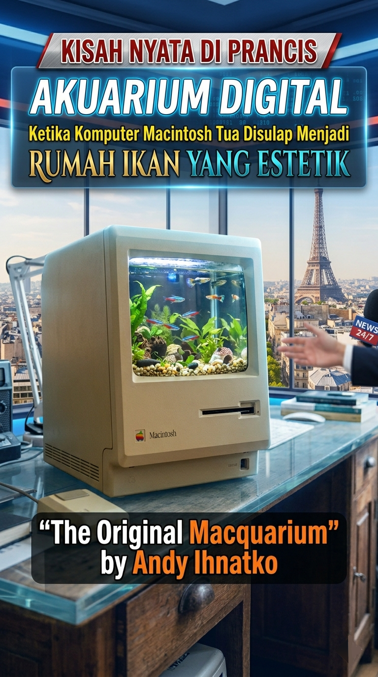 KISAH NYATA DI Prancis: Akuarium Digital, "Ketika Komputer Macintosh Tua"