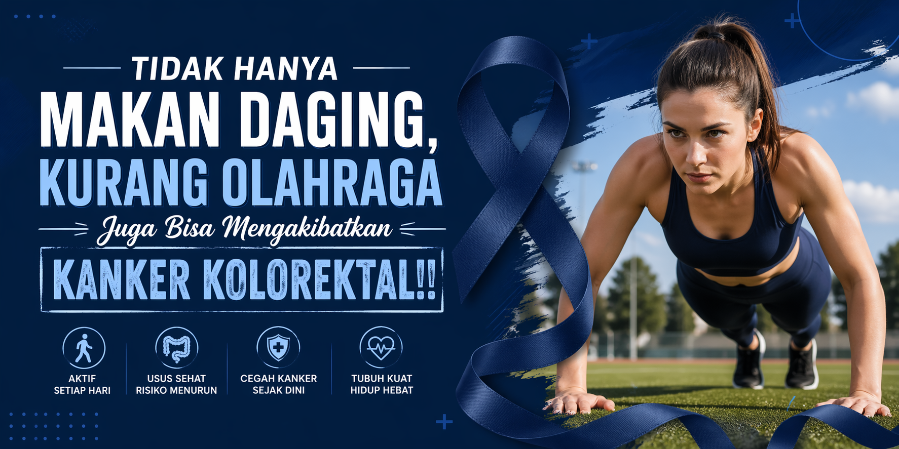 Tidak Hanya Makan Daging, Kurang Olahraga Juga Bisa Mengakibatkan Kanker Kolorektal!!