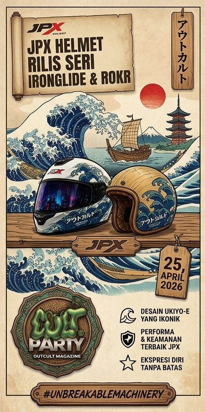Helm JPX x Outcult: Perpaduan Estetika Jepang &amp; Street Culture. Wajib Punya!