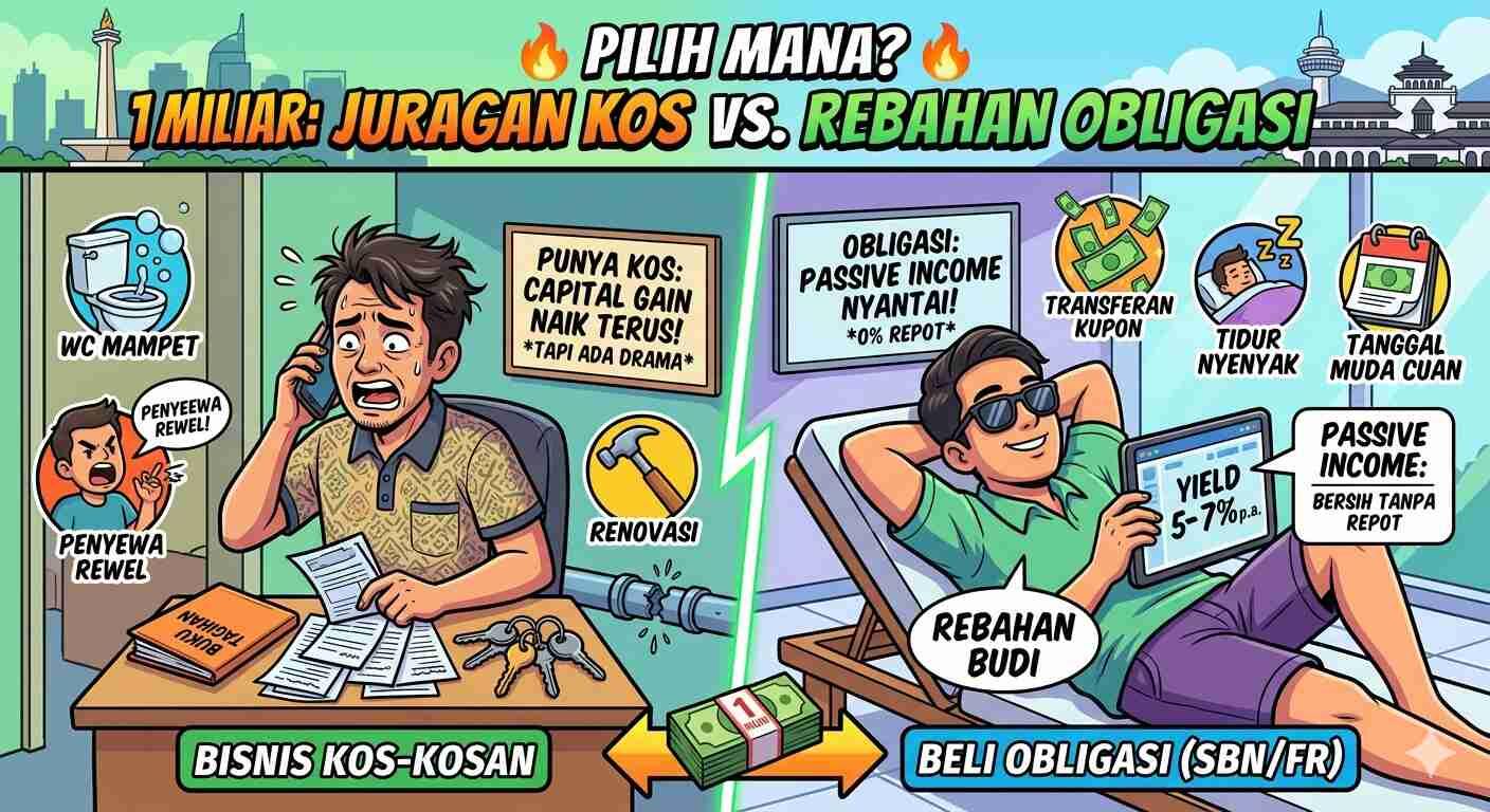 Punya 1 Miliar: Mending Bikin Kos-kosan atau Beli Obligasi?