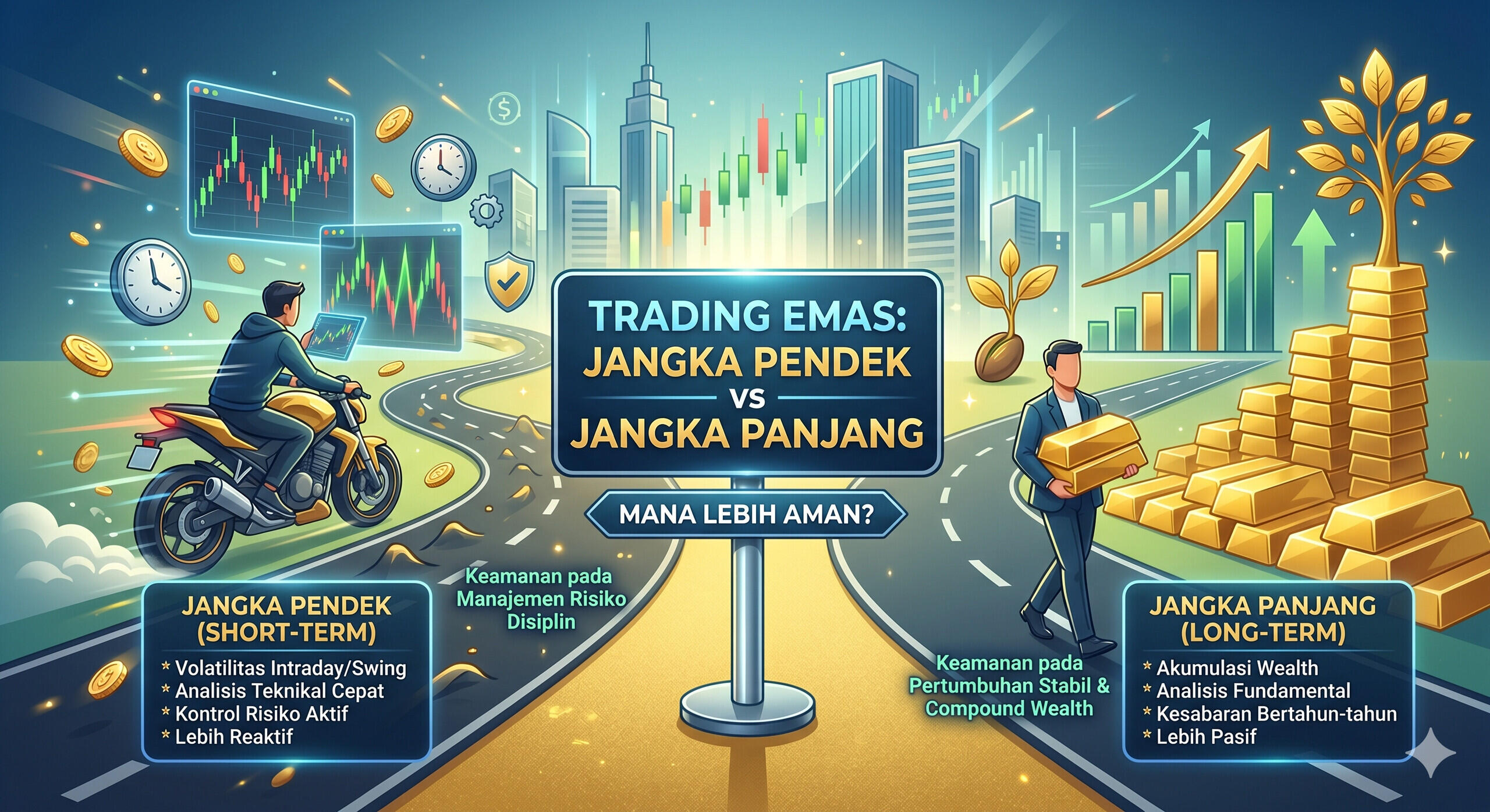 Trading Emas Jangka Pendek vs Jangka Panjang: Mana Lebih Aman?