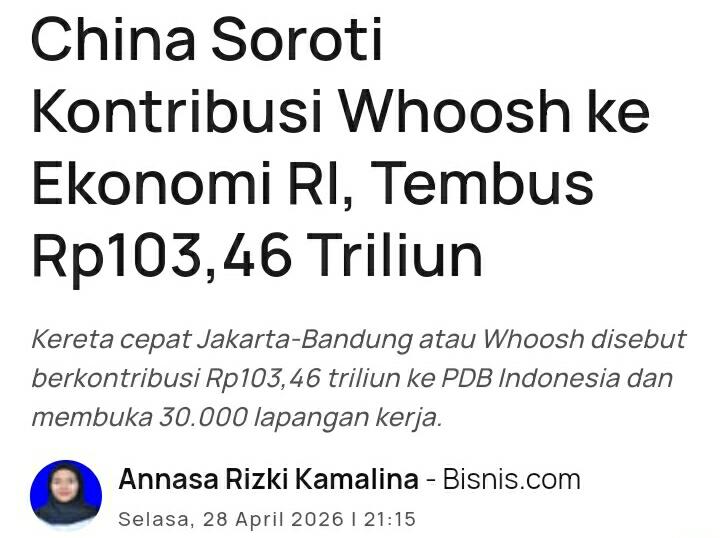 Whoosh Dongkrak Pariwisata, Dusun Bambu Catat 108 Ribu Kunjungan hingga April 2026