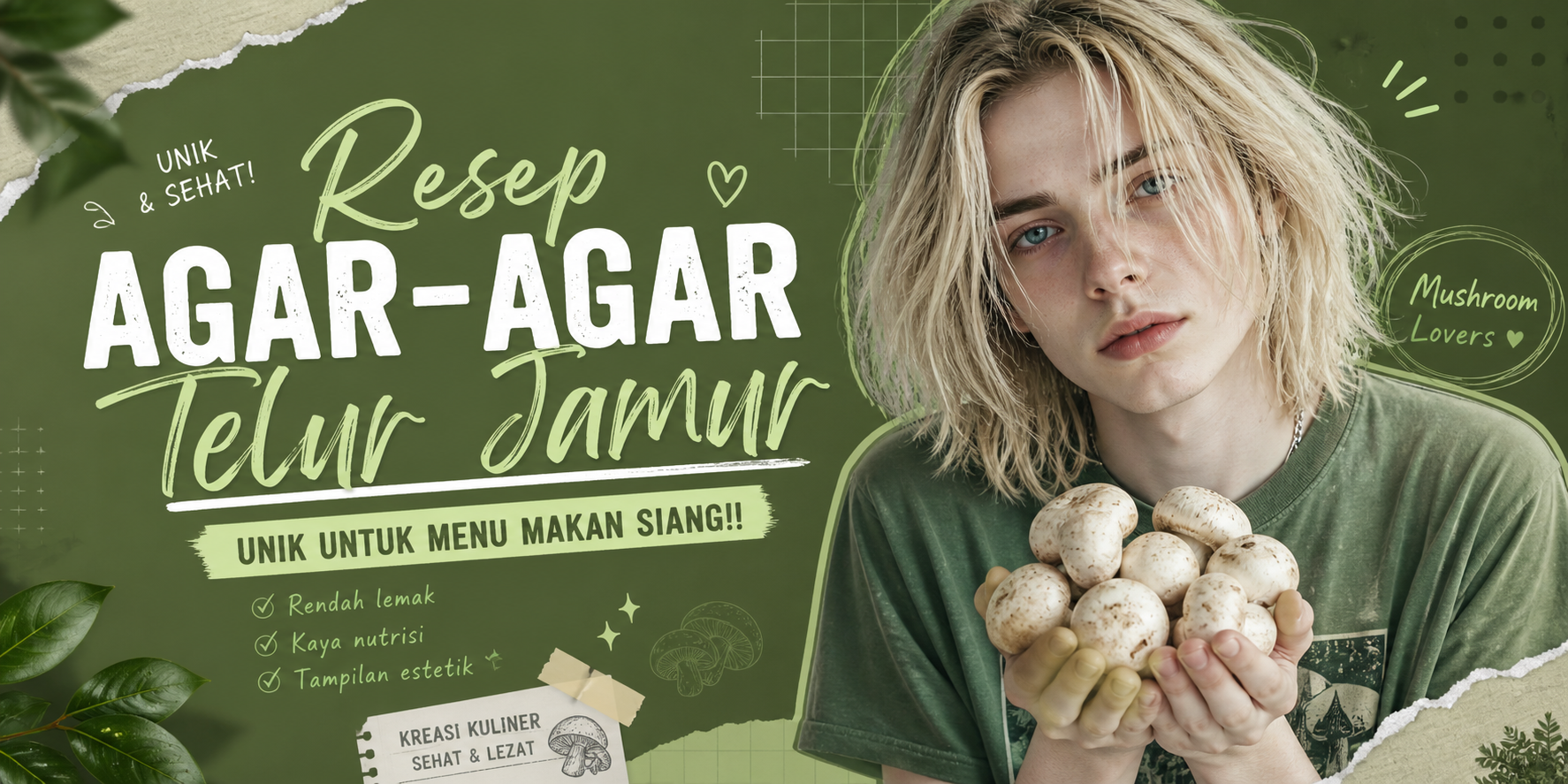 Resep Agar-agar Telur Jamur Unik Untuk Menu Makan Siang!!