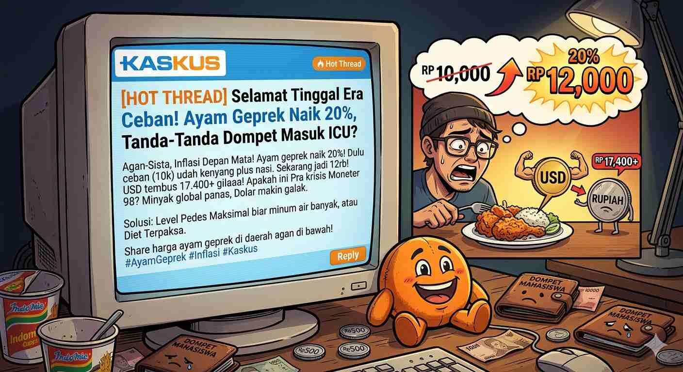 Krisis Moneter Depan Mata: Harga Ayam Geprek Naik 20 persen!!