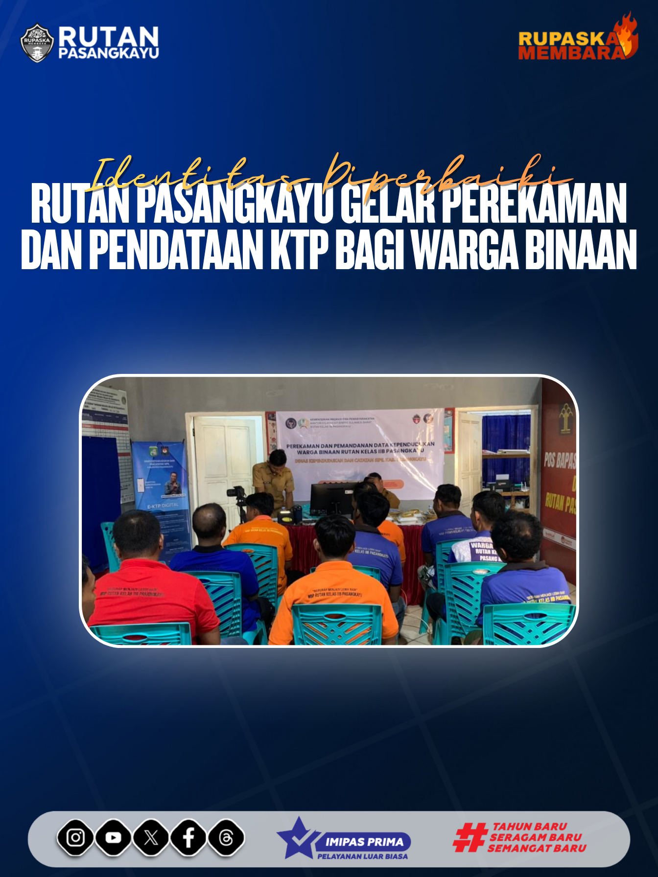 Rutan Pasangkayu Gelar Perekaman dan Pendataan KTP bagi Warga Binaan