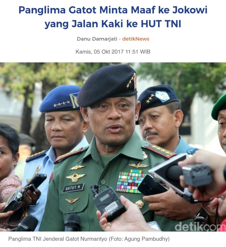 Sosok Gatot Nurmantyo, Eks Panglima TNI Ungkap Dicopot Jokowi Perkara Tak Naikkan...