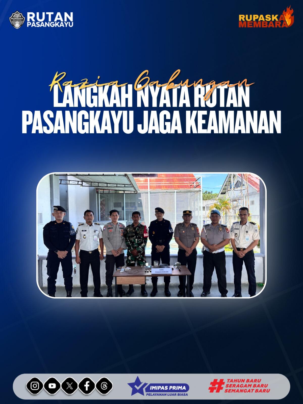 Razia Gabungan, Langkah Nyata Rutan Pasangkayu Jaga Keamanan