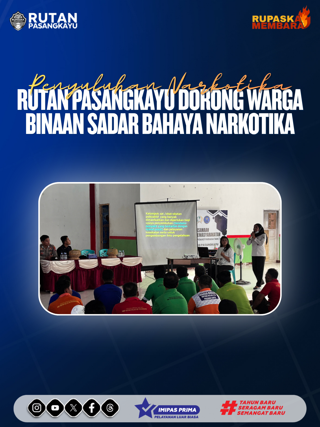 Penyuluhan Narkotika, Rutan Pasangkayu Dorong warga binaan sadar bahaya Narkotika