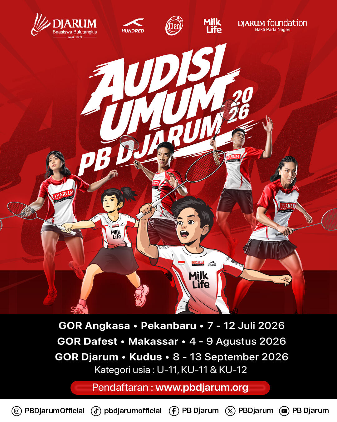 Audisi Umum PB Djarum 2026 Makin Meluas, Dari Sumatra hingga Sulawesi