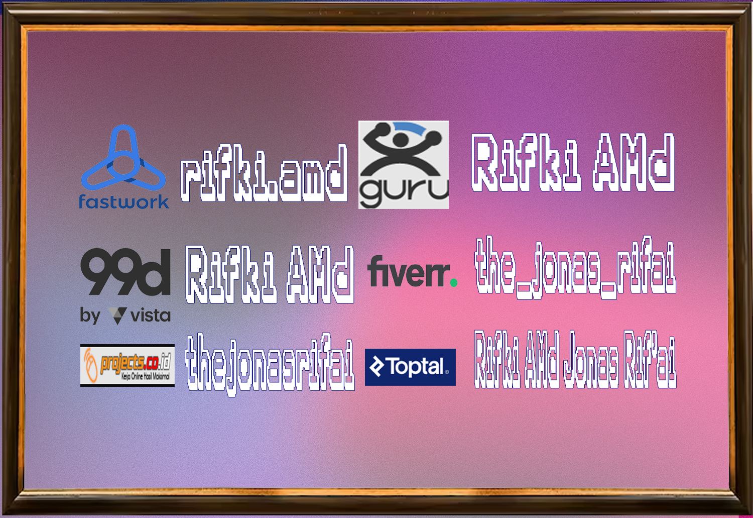 (WORO-WORO) The Me Accounts : The Rifki AMd 'THE AMD' Jonas Rif'ai