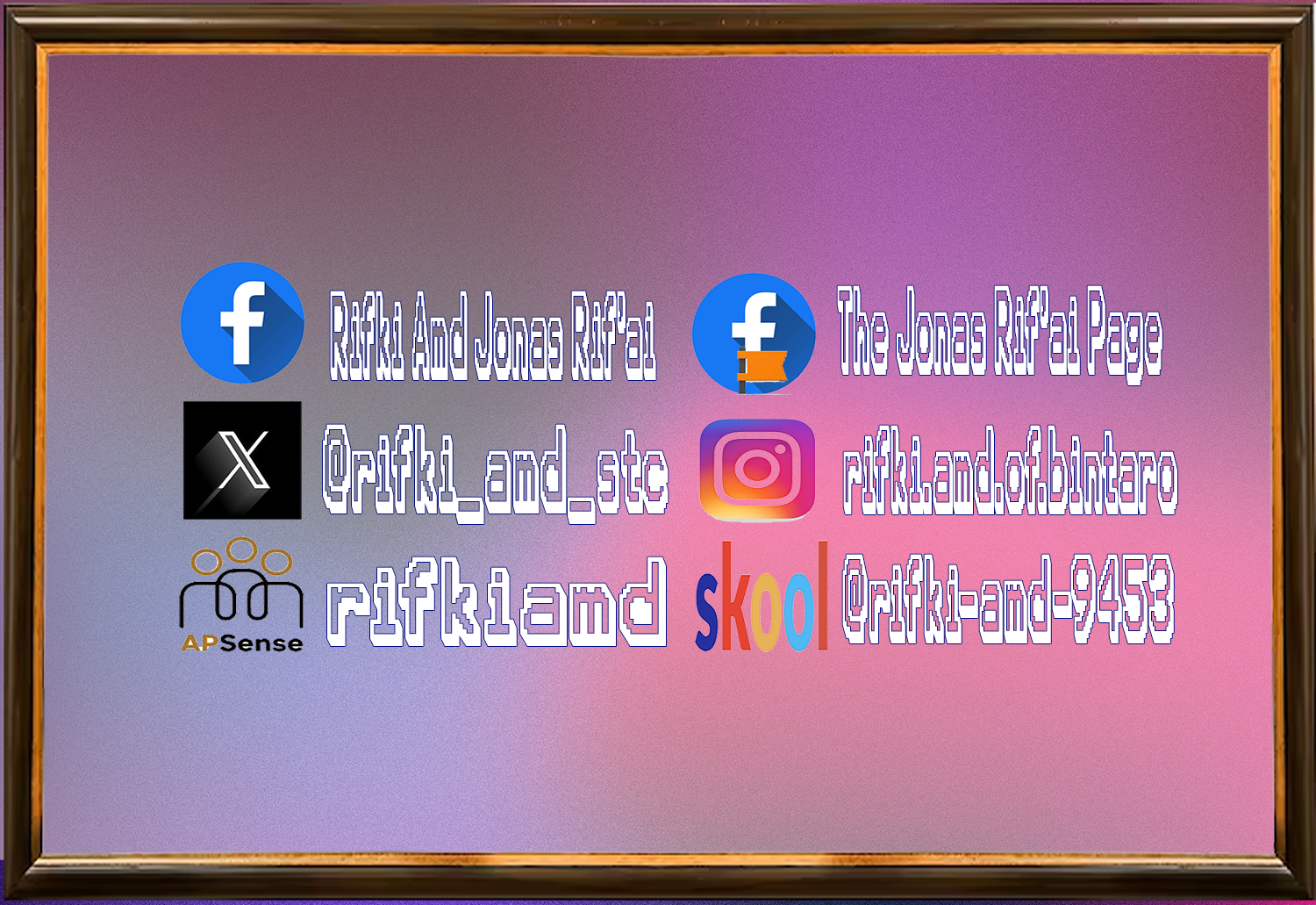 (WORO-WORO) The Me Accounts : The Rifki AMd 'THE AMD' Jonas Rif'ai