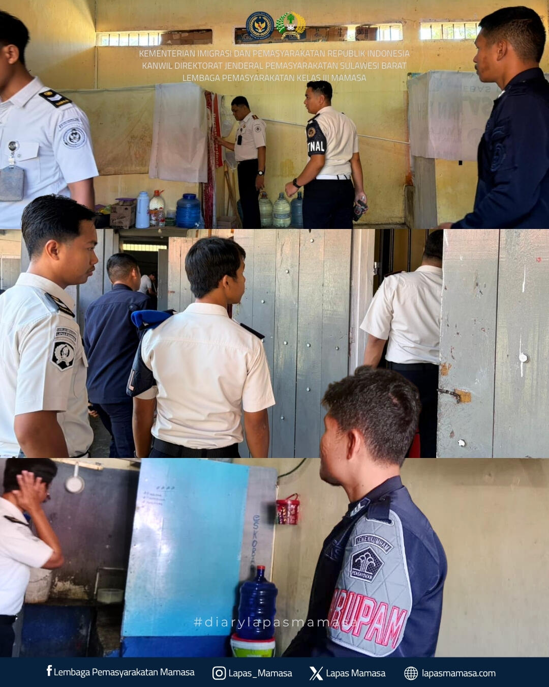 Penggeledahan hunian wujud ikrar bersih dari HP ilegal, narkoba, penipuan