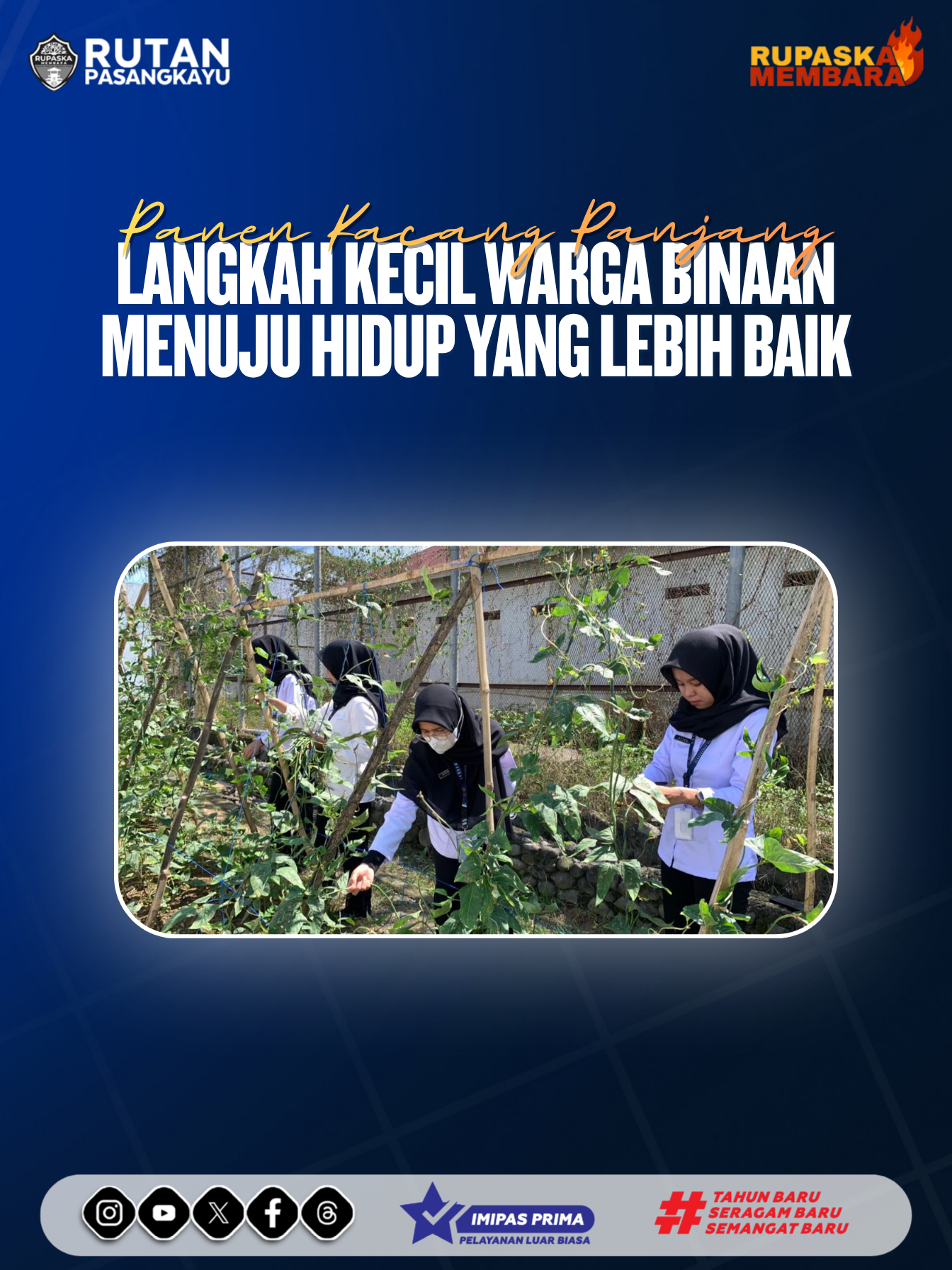 Panen Kacang Panjang, Langkah Kecil warga binaan Menuju Hidup yang Lebih Baik