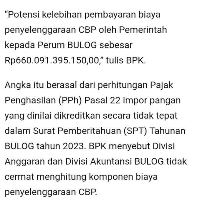 Skandal Impor Beras BULOG: Biaya Demurrage Rp128 M hingga Pembayaran Ganda Rp660 M