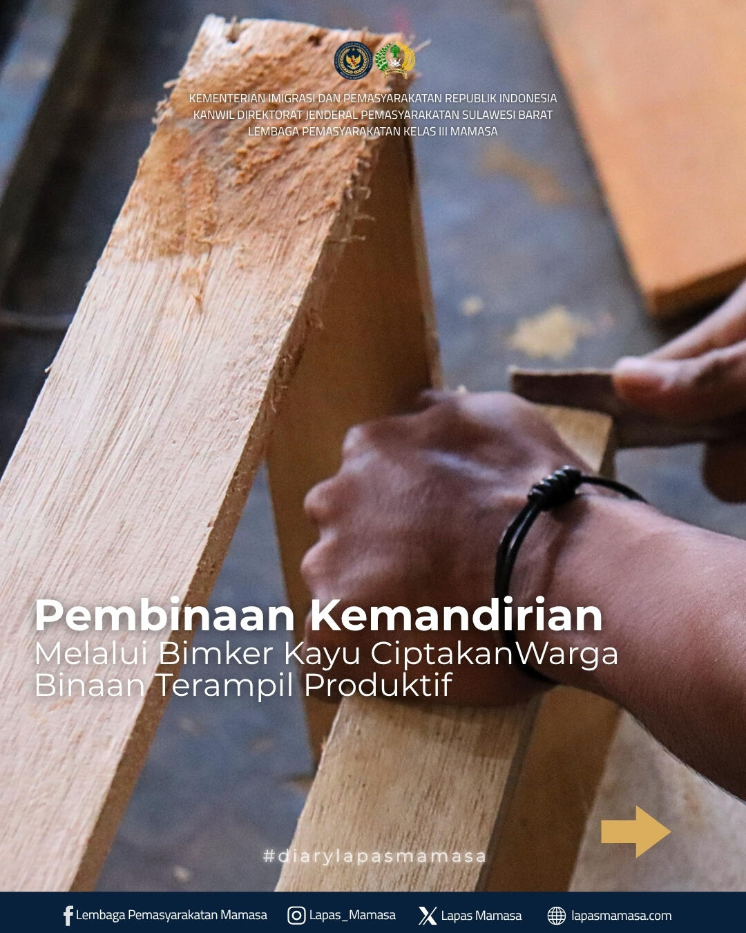 Pembinaan Kemandirian Melalui Bimker Kayu Ciptakan Warga Binaan Terampil Produktif
