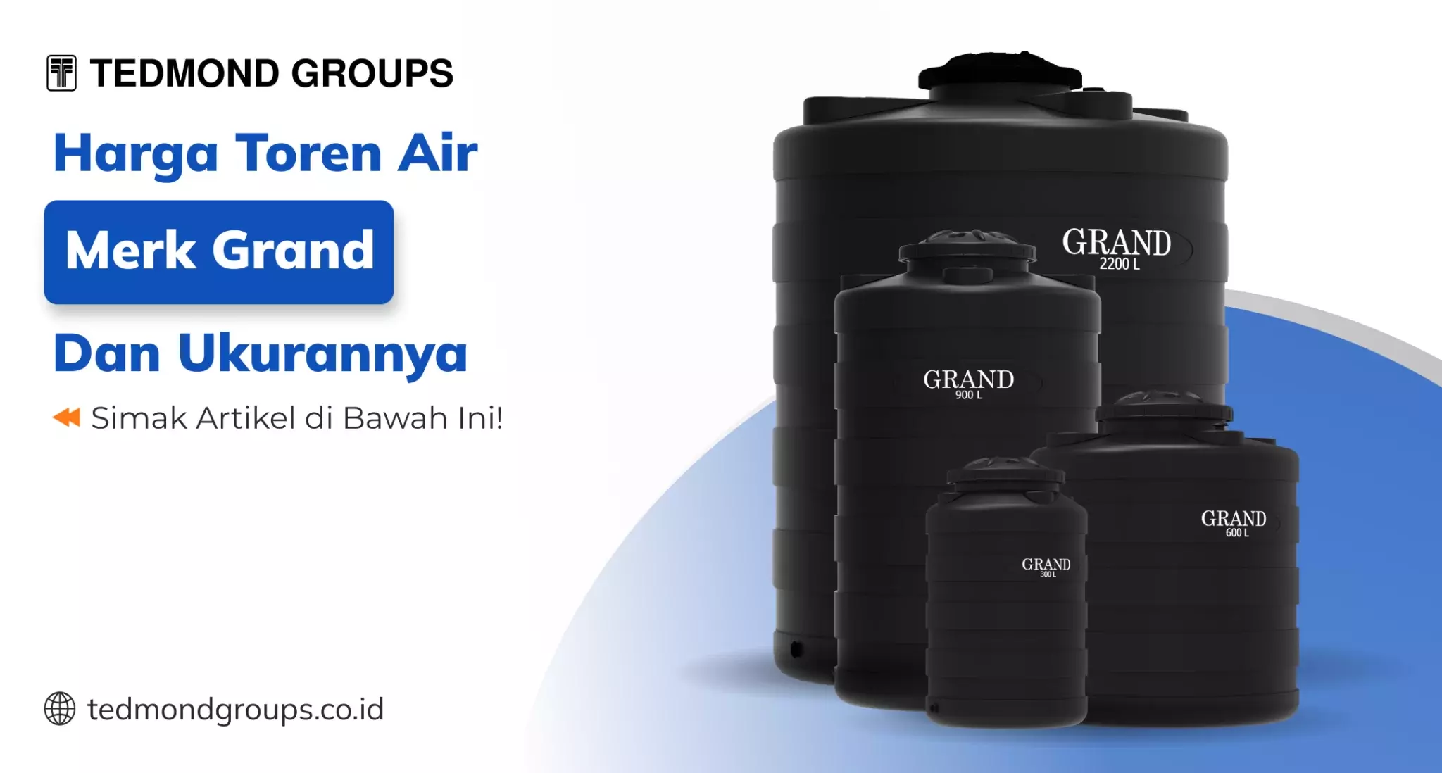 Harga Toren Air Merk Grand dan Ukurannya