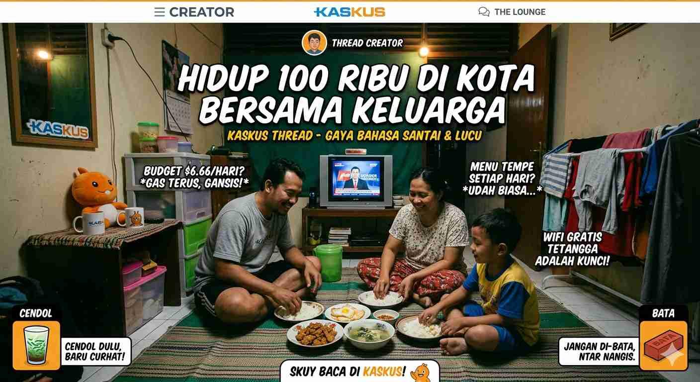 Bisa Gak Rp100.000 Dipake Bertahan Hidup Sehari di Kota Bareng Keluarga?
