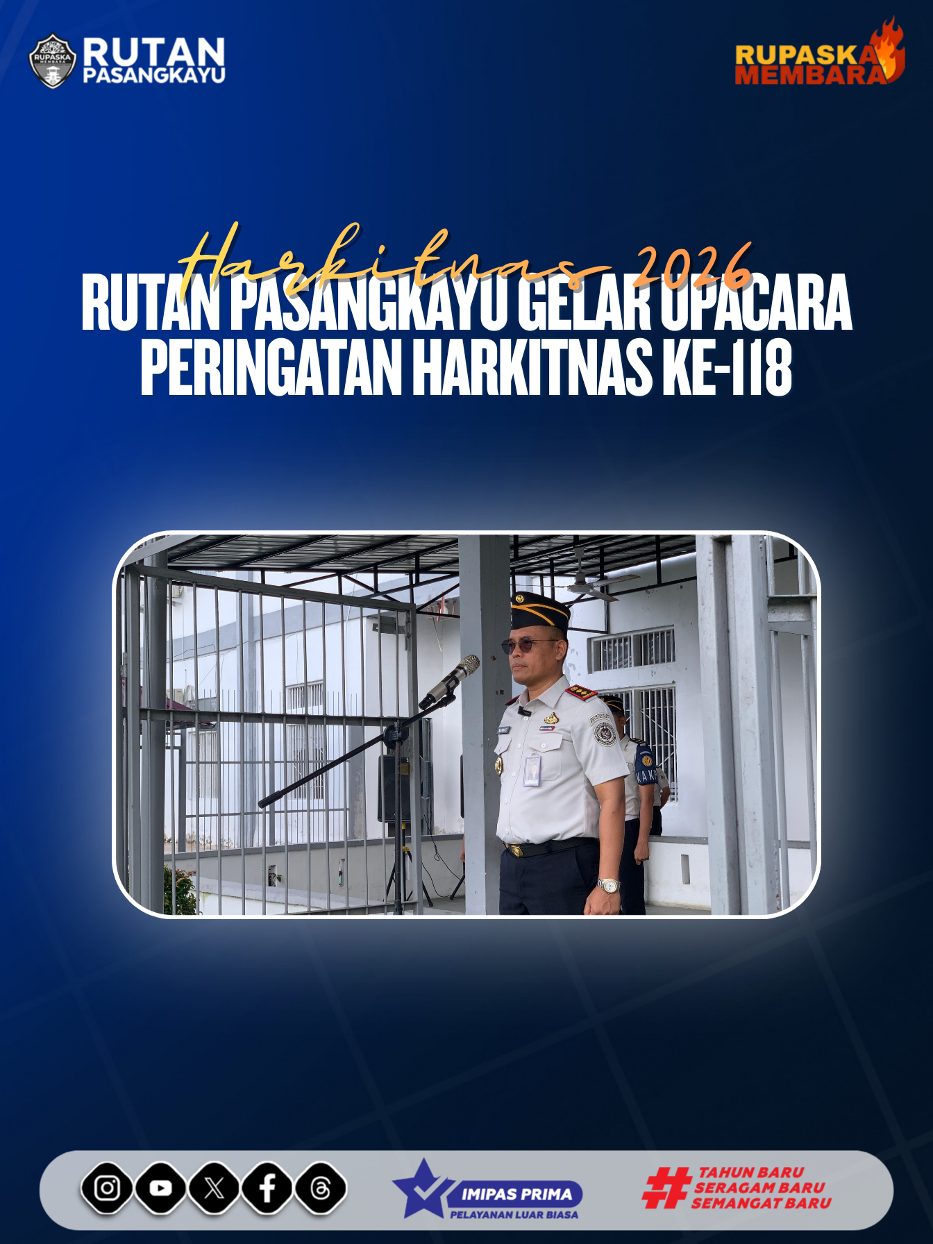 Harkitnas 2026, Rutan Pasangkayu Gelar Upacara Peringatan Harkitnas Ke-118
