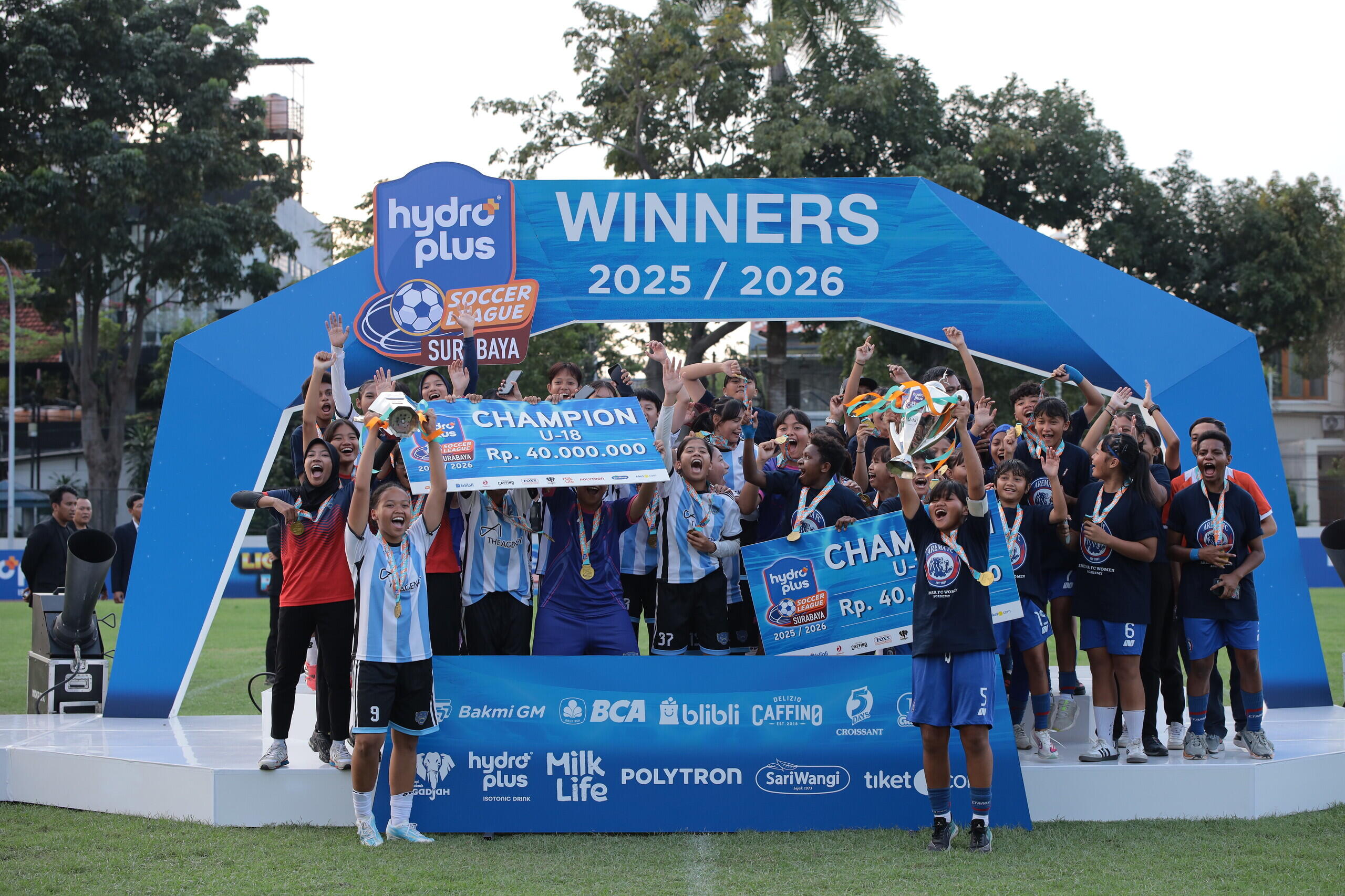 Tigers Football Academy &amp; Arema FC Women Berbagi Gelar di Dua Kategori Umur