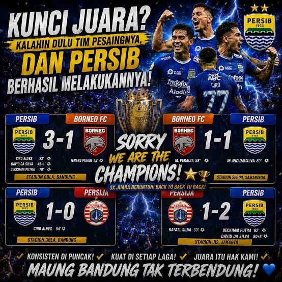 Persib Jadi Naga, Juara 3x Berturut Liga 1