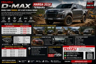 Harga Isuzu D-Max Terbaru, Pick Up Tangguh untuk Bisnis dan Medan Berat