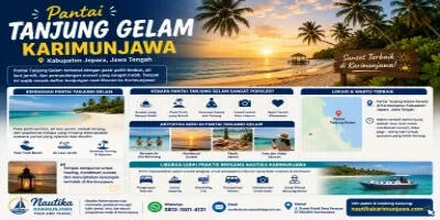 Pantai Tanjung Gelam Karimunjawa, Spot Sunset Favorit Wisatawan