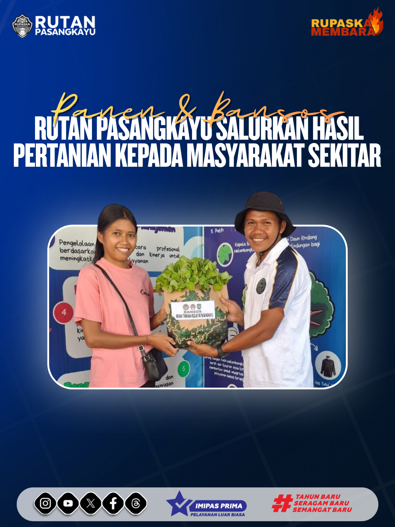 Rutan Pasangkayu salurkan hasil pertanian kepada Masyarakat Sekitar