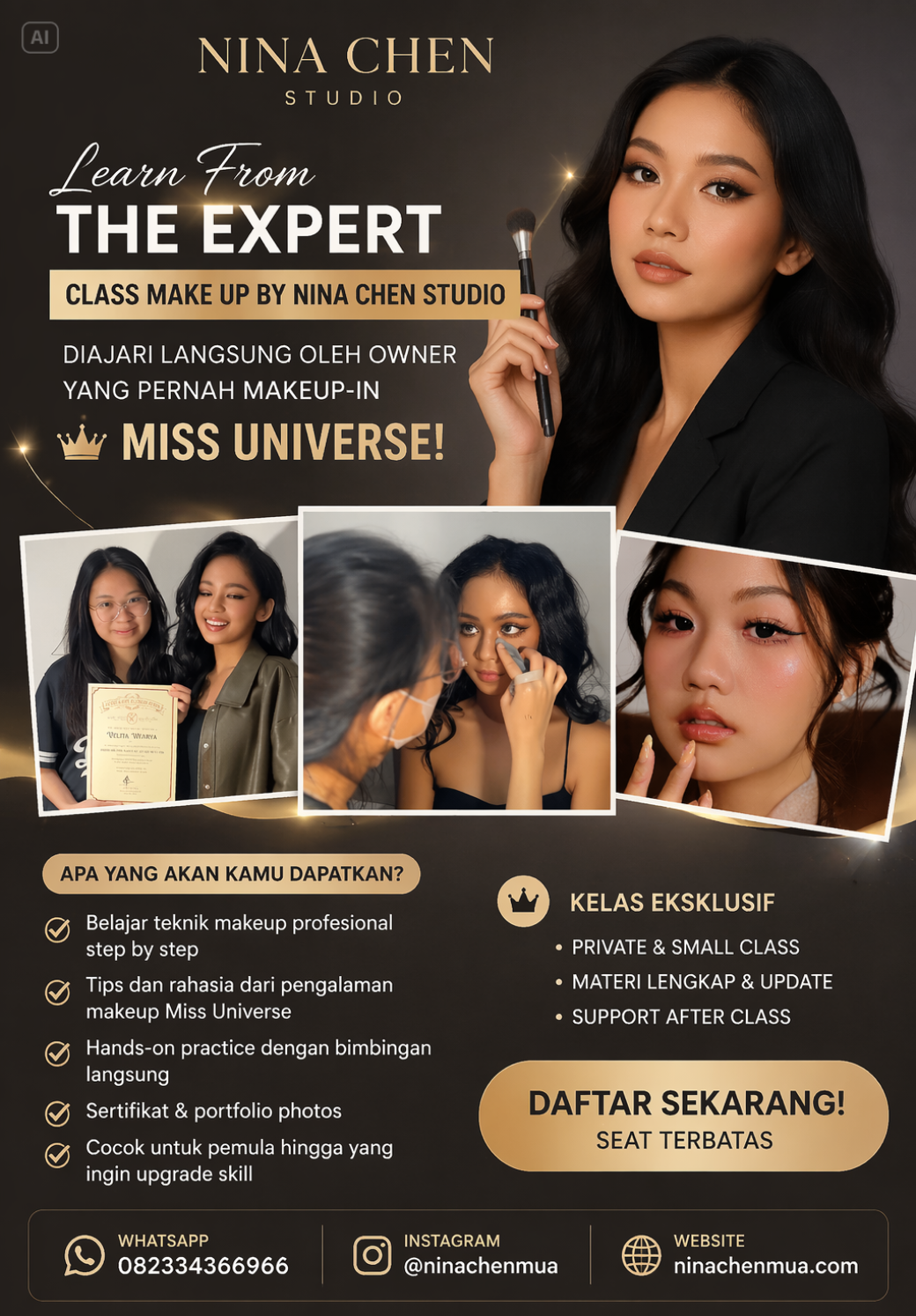 SHARE: Cerita Lulus Makeup Class Khusus Tan Skin di Studio Tangerang