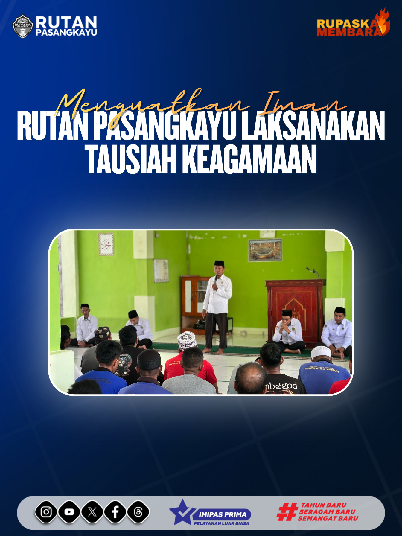 Menguatkan Iman, Rutan Pasangkayu Laksanakan Tausiah Keagamaan
