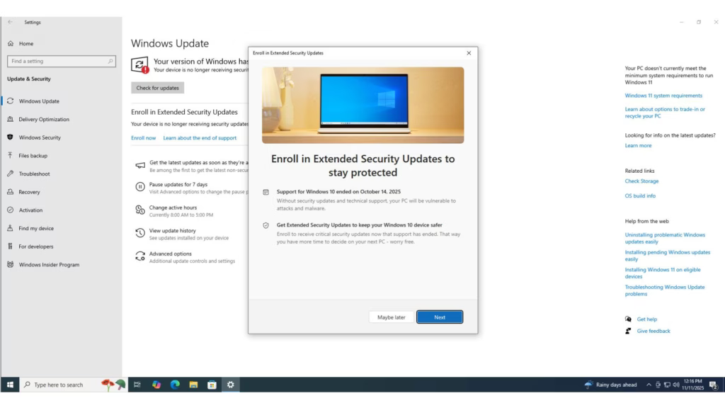 Dukungan Windows 10 diperpanjang hingga 2027?