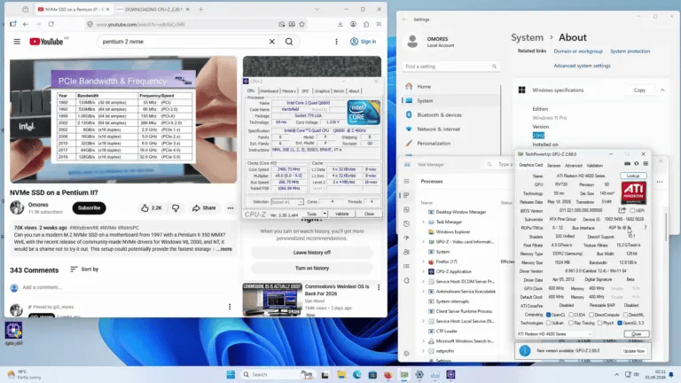 WOW! Windows 11 berhasil diinstall di PC Jadul RAM DDR1 dan masih stabil!