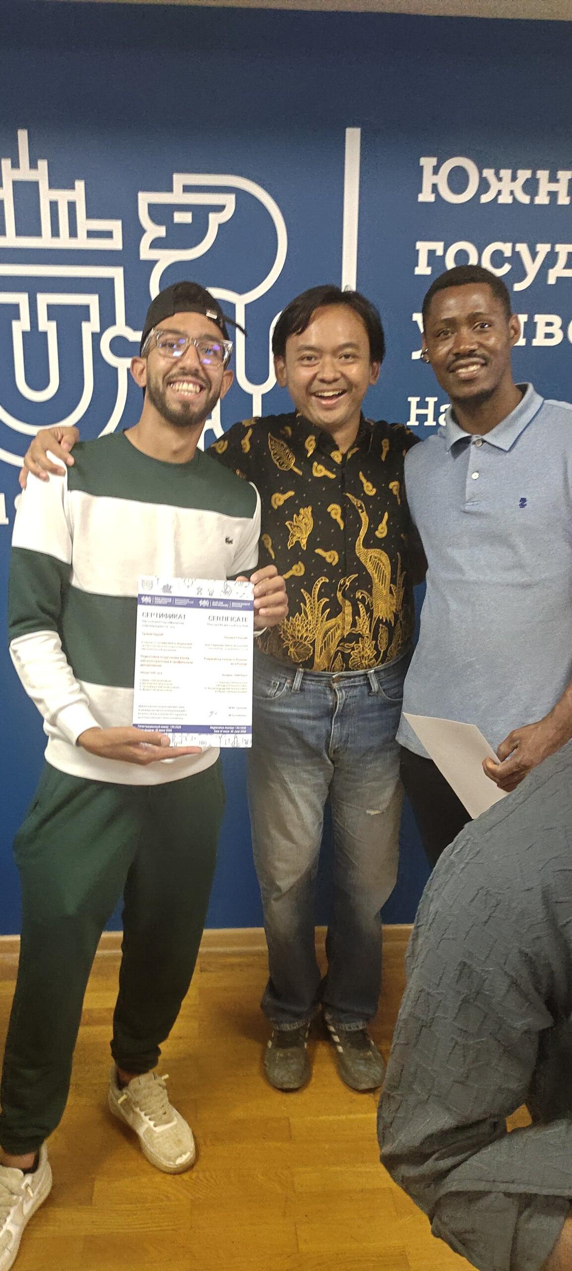 ARYA PRADANA BUDIARTO : PASSED FIRST YEAR OF PhD STUDY AT SOUTH URAL STATE UNIVERSITY