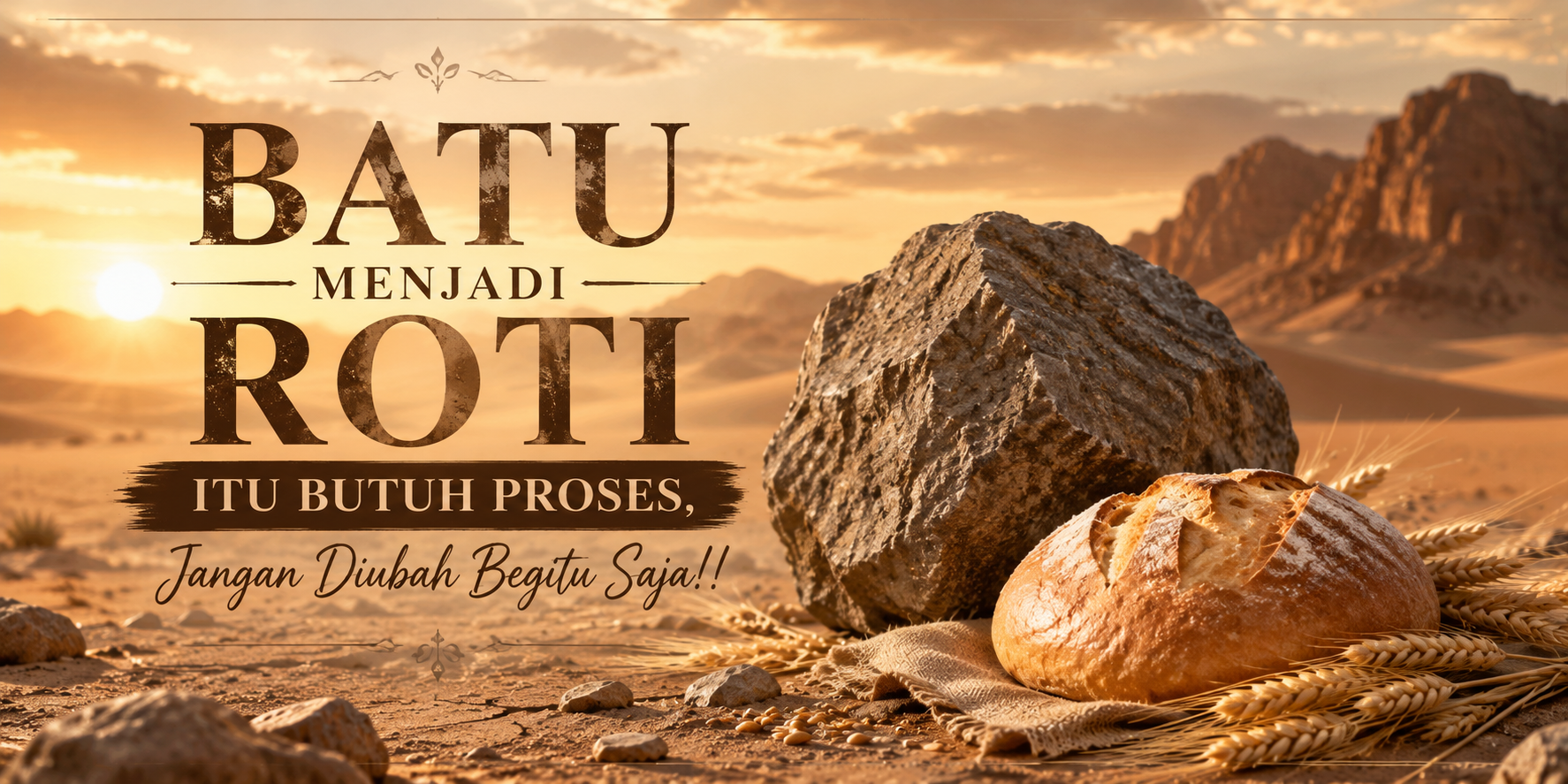 Stones turning into bread requires a process, don't just change it!!