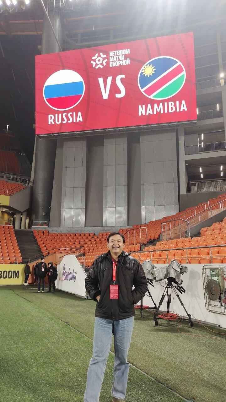 ARYA PRADANA BUDIARTO ORANG INDONESIA KERJA DI FIFA MATCHDAY RUSIA VS NAMIBIA