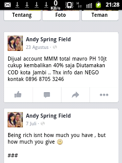 &#91;marvodian masuk&#93; Member MMM Pasrah 40 Jeti Melayang