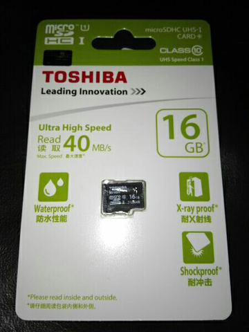 Micro Sd Toshiba 16 gb Class 10 speed 40 mb/s