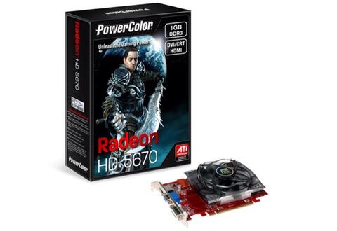 Jual VGA Power Color HD 5670 1GB DDR5 128Bit + RAM Apogee 2x2GB
