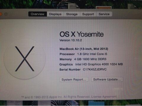 macbook air mid 2012 13"