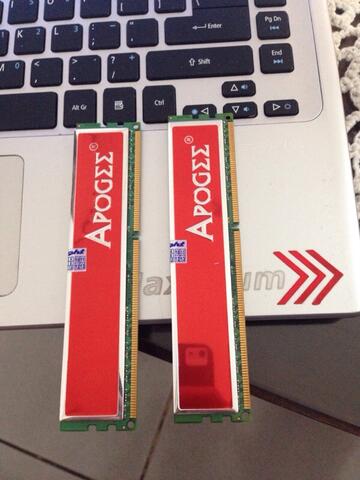 RAM merek apooge 2x2GB ddr3 1333mhz CL9 SEMARANG