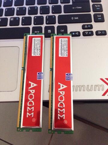 RAM merek apooge 2x2GB ddr3 1333mhz CL9 SEMARANG