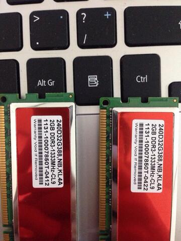 RAM merek apooge 2x2GB ddr3 1333mhz CL9 SEMARANG