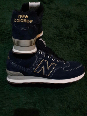 new balance 574 blue suede