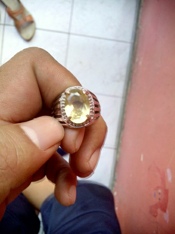 batu natural smoky quartz & natural citrine