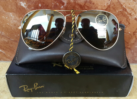 Terjual Rayban BL Aviator Gold Driving 