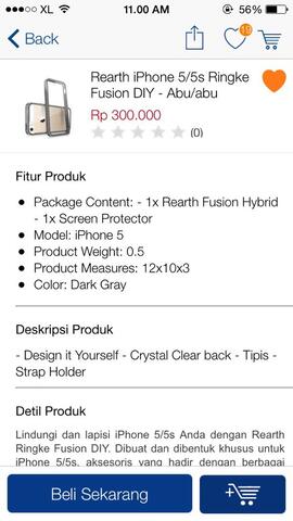 Rearth iPhone 5/5s Ringke Fusion DIY - Abu/abu gelap