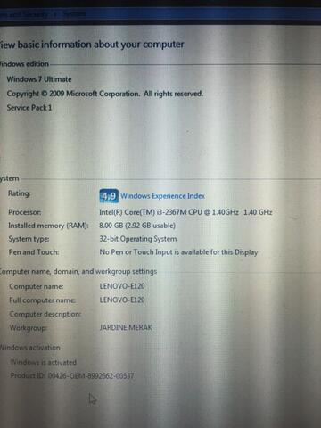 Lenovo Thinkpad E120 (Notebook Ringkas and Powerfull)